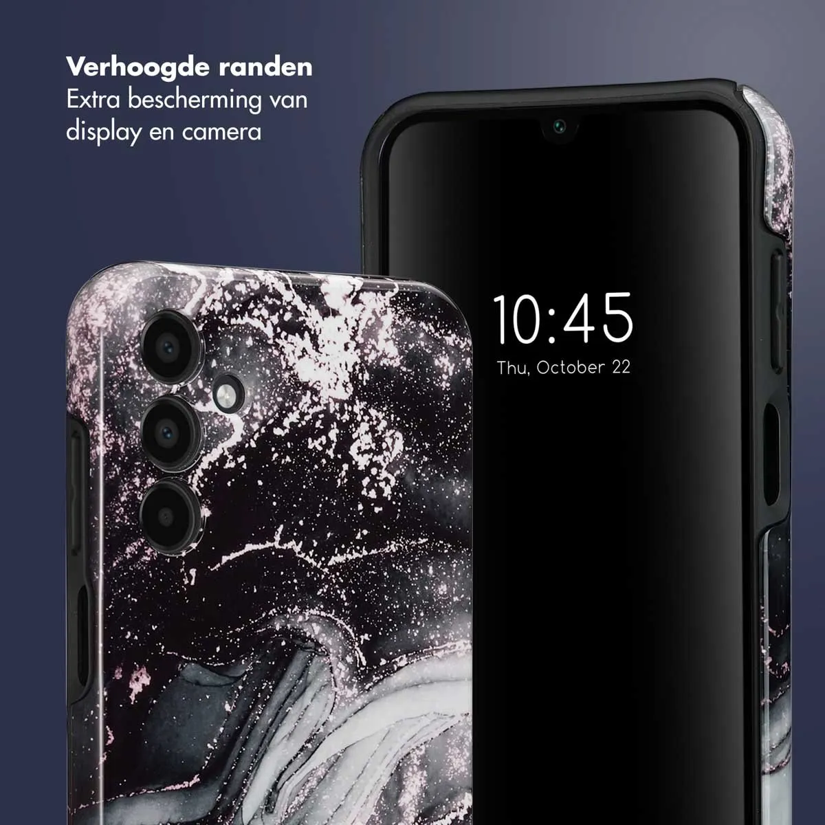 Selencia Hoesje Samsung Galaxy A15 - Chic Marble Black