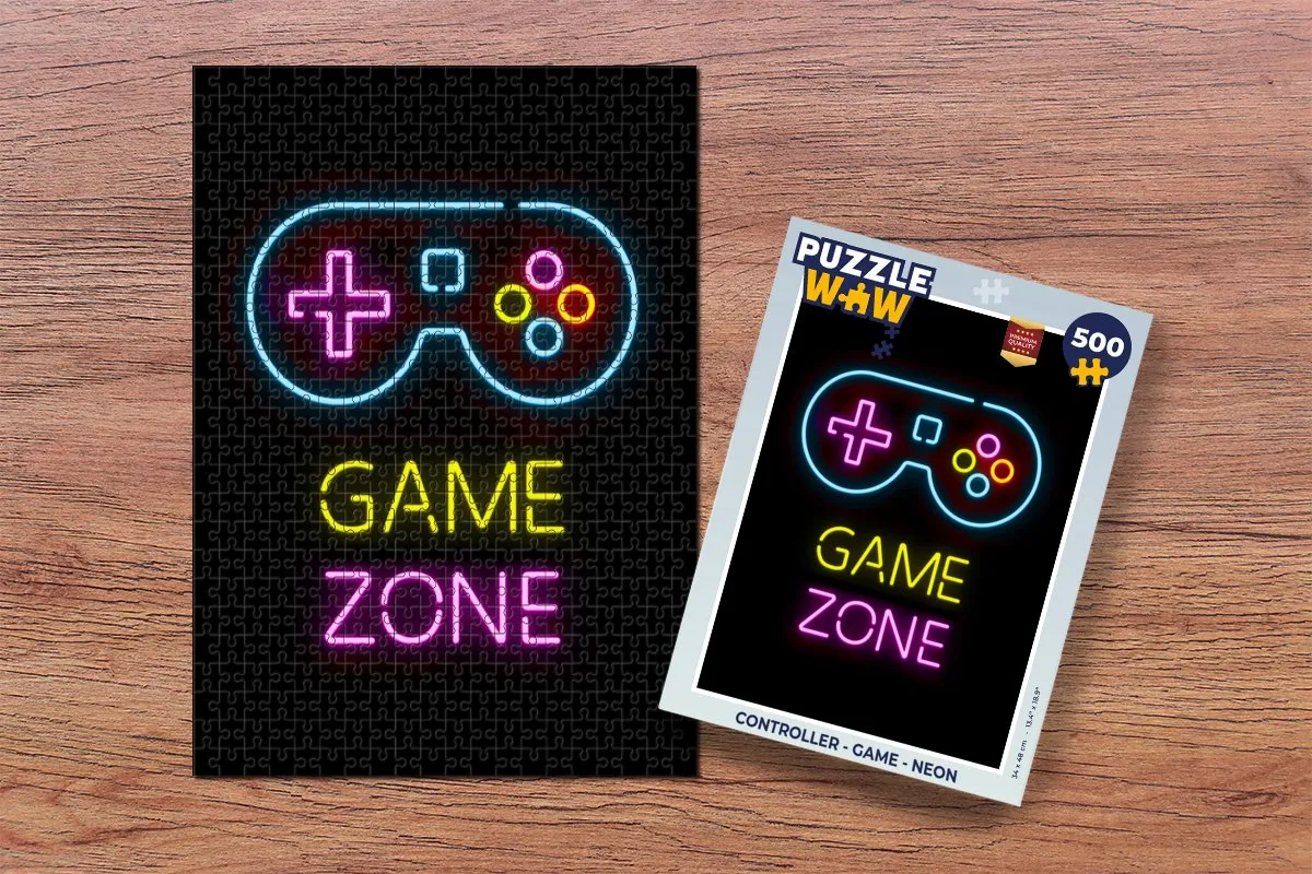 PuzzleWow Controller Gamezone Legpuzzel 500 Stuks - Multicolor