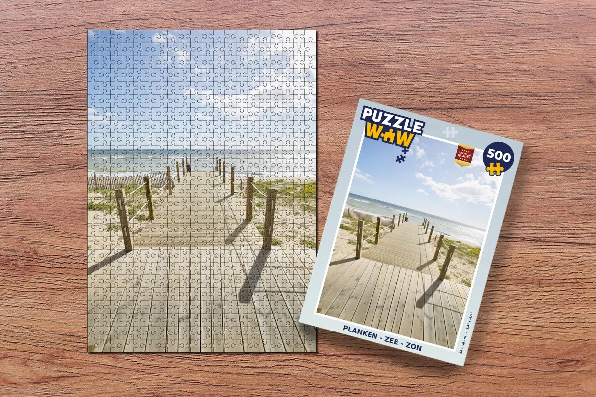 PuzzleWow Zee Zon Legpuzzel 500 Stuks - Multicolor