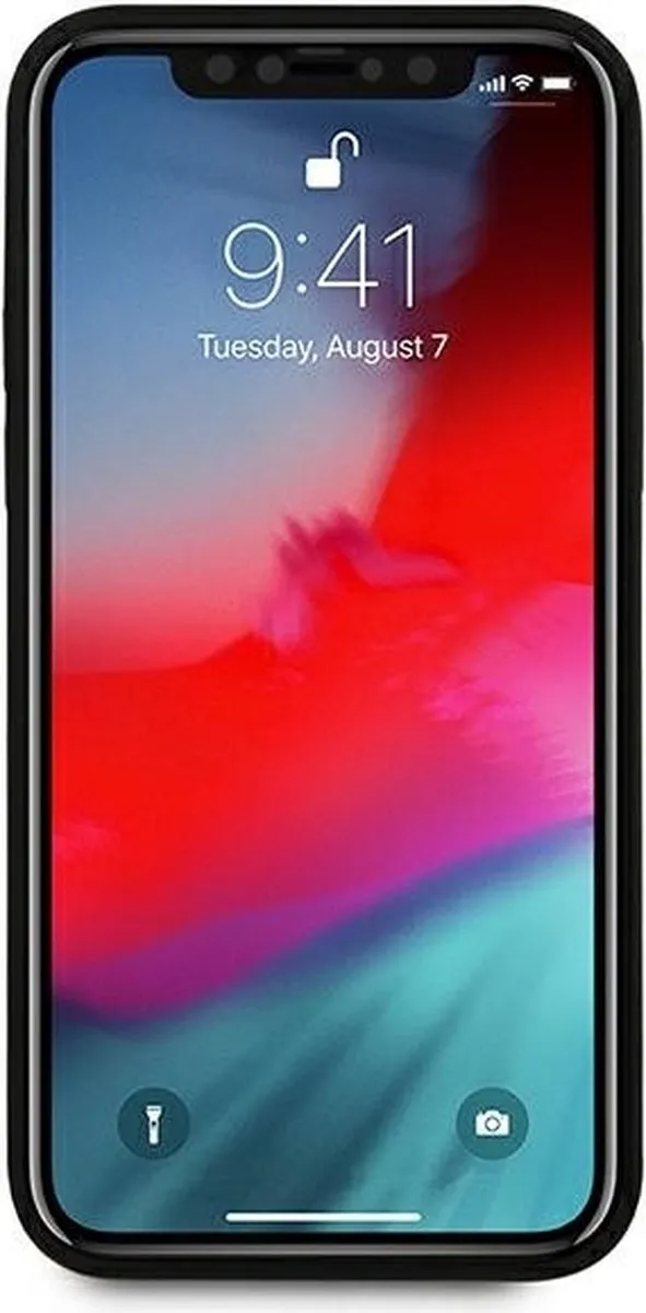 Ferrari iPhone 12 Pro Max Hoesje - Effen Zwart - Leer