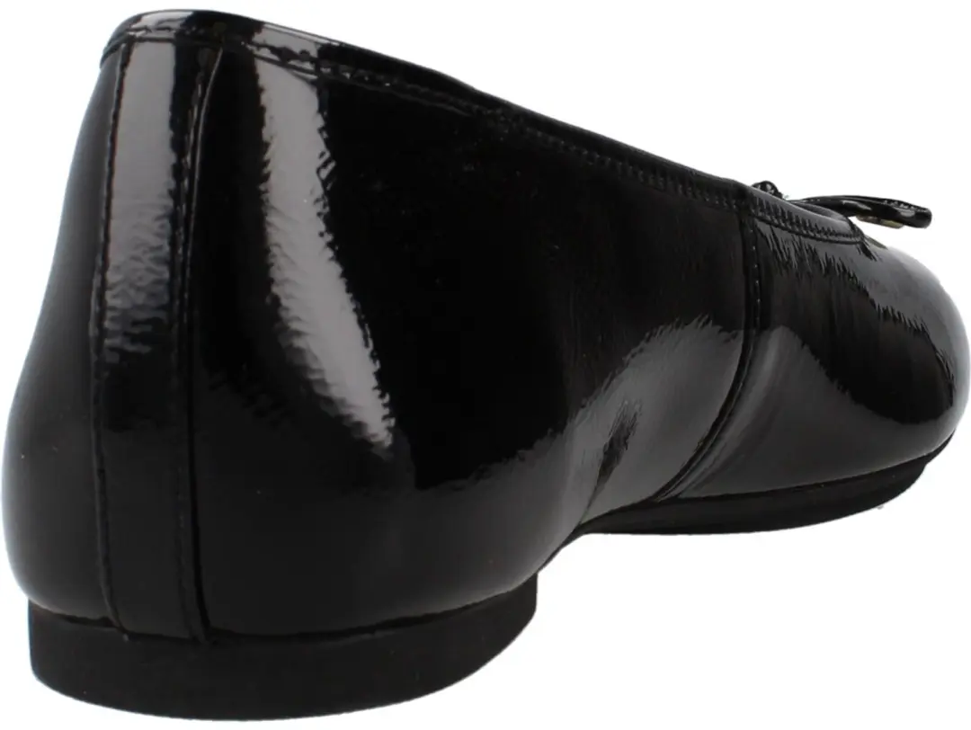 FITFLOP DELICATO BOW TEXTURED PATENT-LEATHER BAL Zwart 38 EU