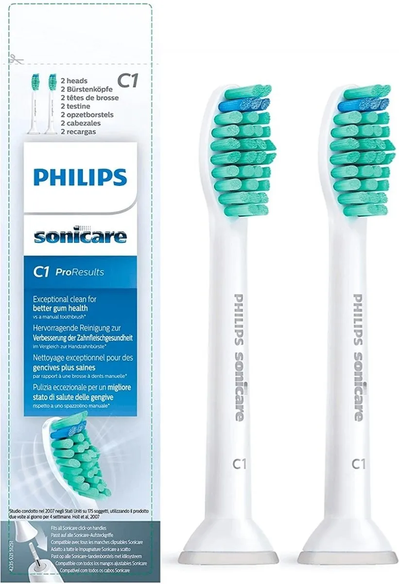 Philips Sonicare ProResults HX6012/07 Opzetborstels - 2 Stuks - Groen