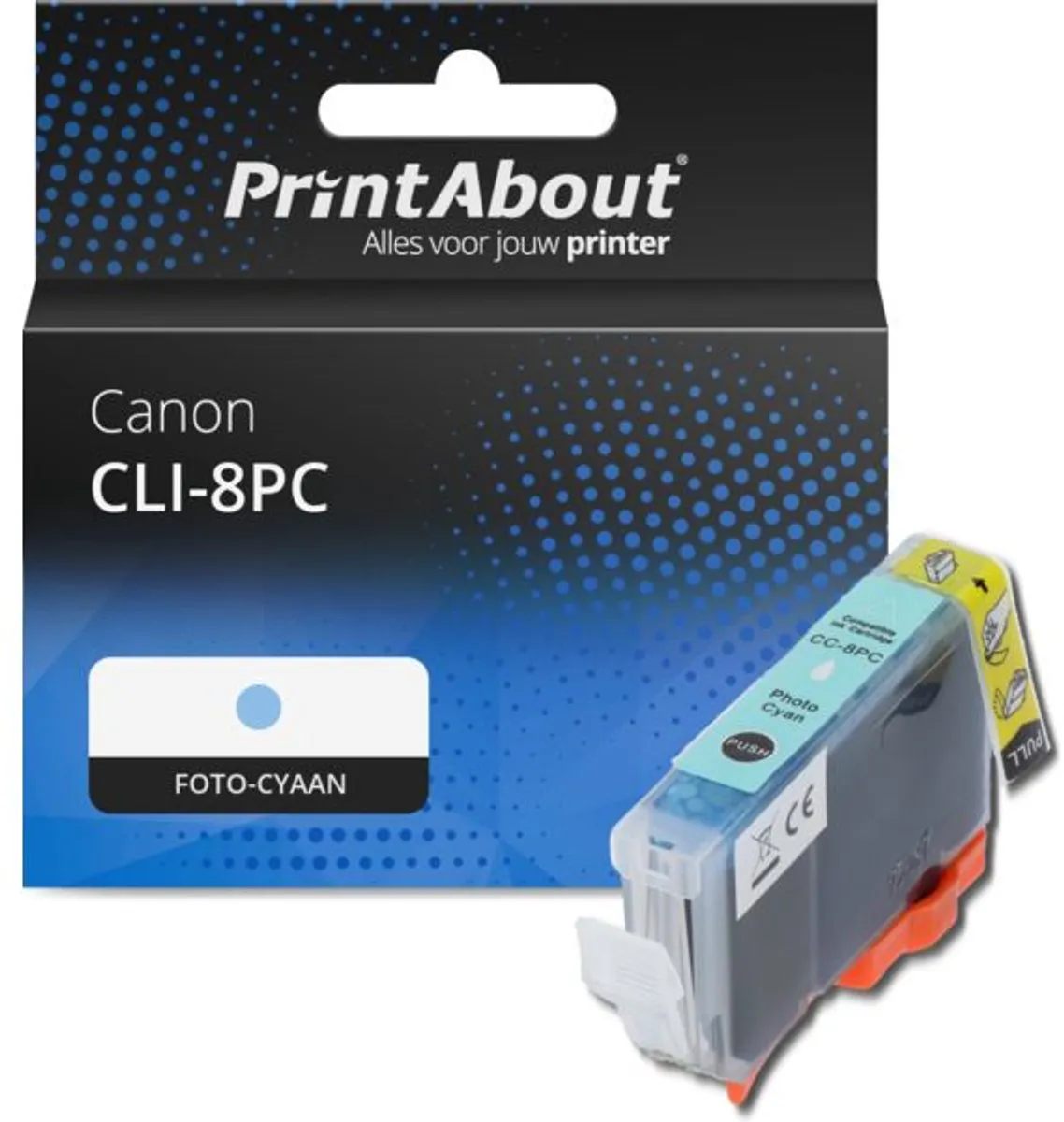 PrintAbout CLI-8PC Inktcartridge - Foto-cyaan 15ml - o.a. Canon PIXMA