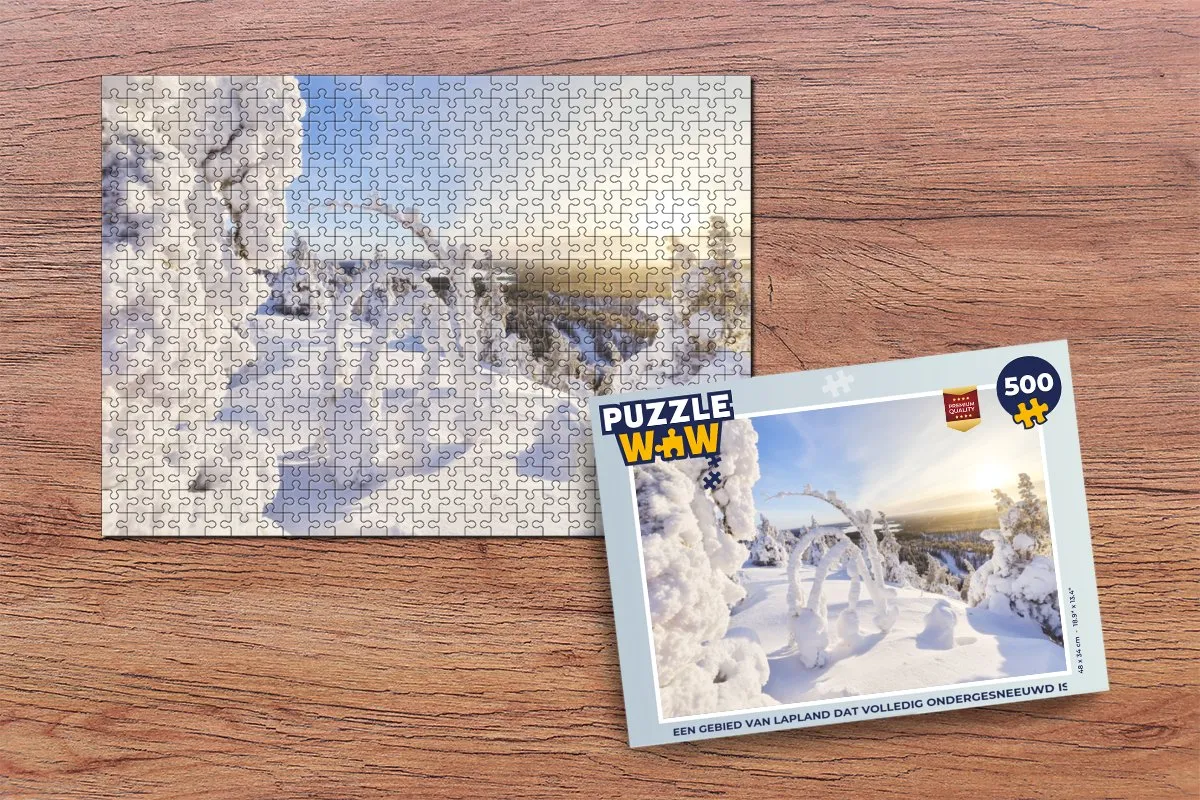 PuzzleWow Lapland Legpuzzel 500 Stuks - Multicolor