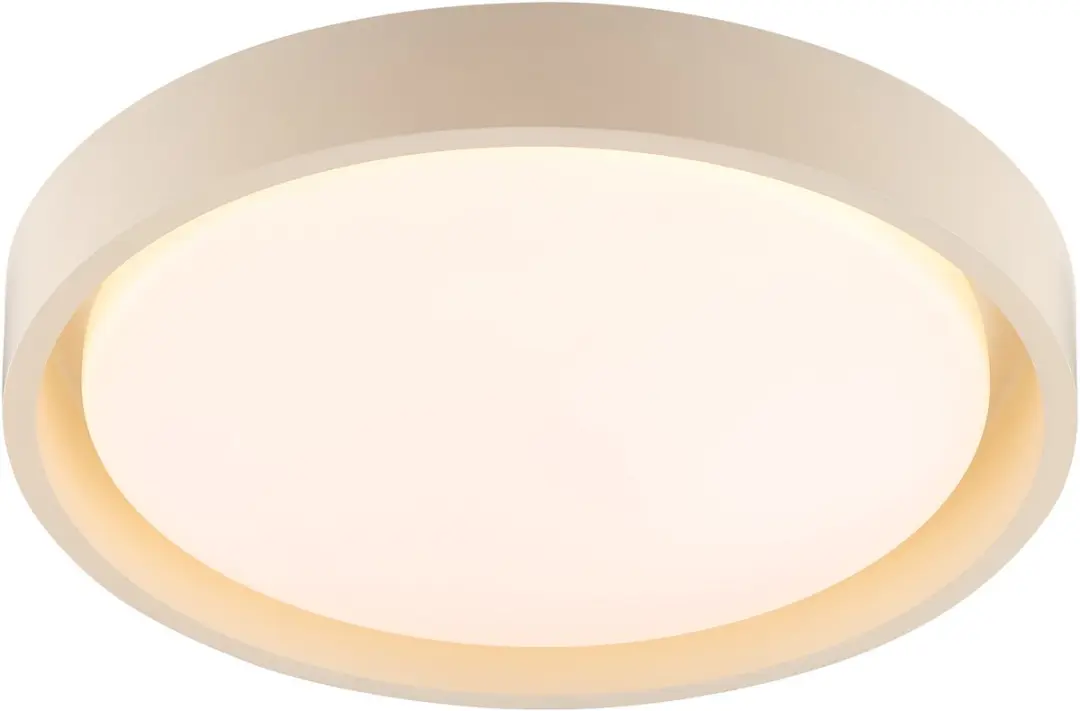 BRILLIANT Sonora plafondlamp Ø 31 cm, 1200 lm, 3000 K, metaal/kunststof, beige/