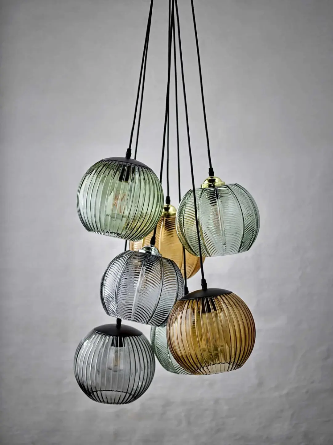 Bloomingville Hanglamp Sybia Glas - Bruin - afbeelding 4 van 4