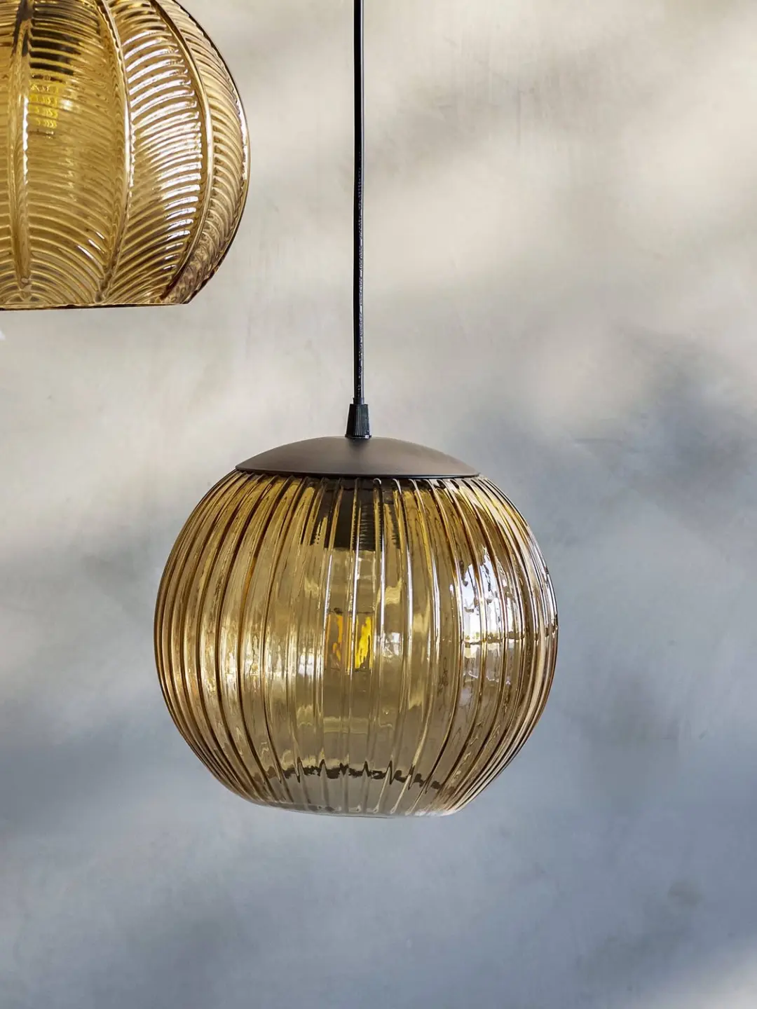 Bloomingville Hanglamp Sybia Glas - Bruin - afbeelding 2 van 4