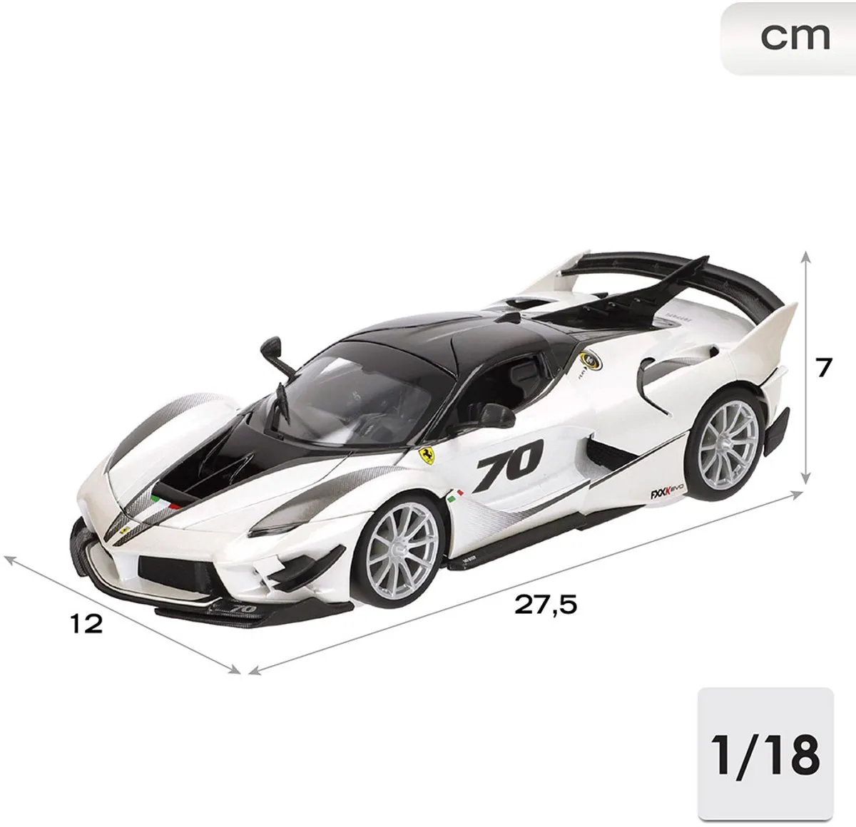 Ferrari FXX K EVO #70 Modelauto 1:18 - Wit