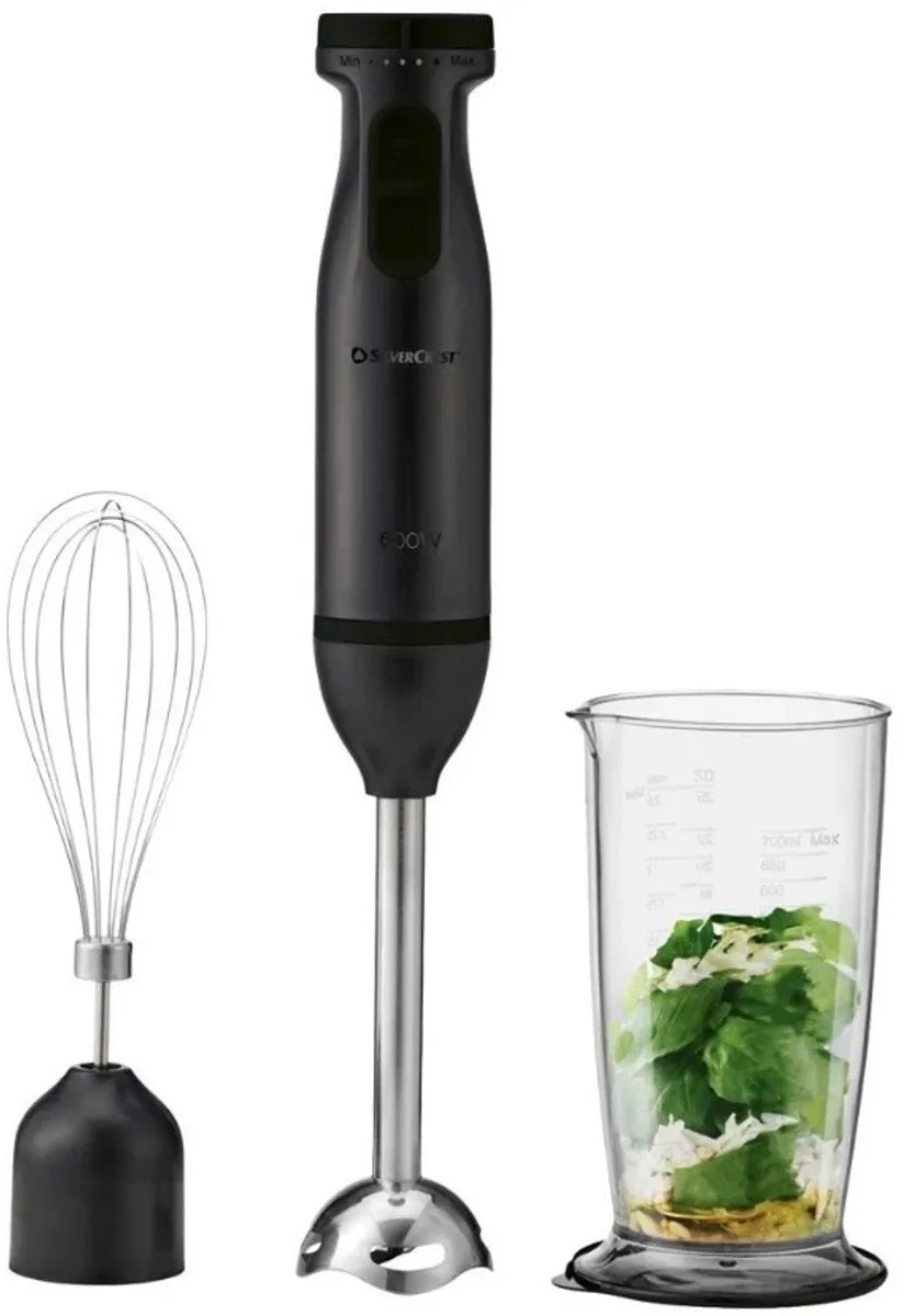 Silvercrest Staafmixer 600W - 3-in-1 - Zwart