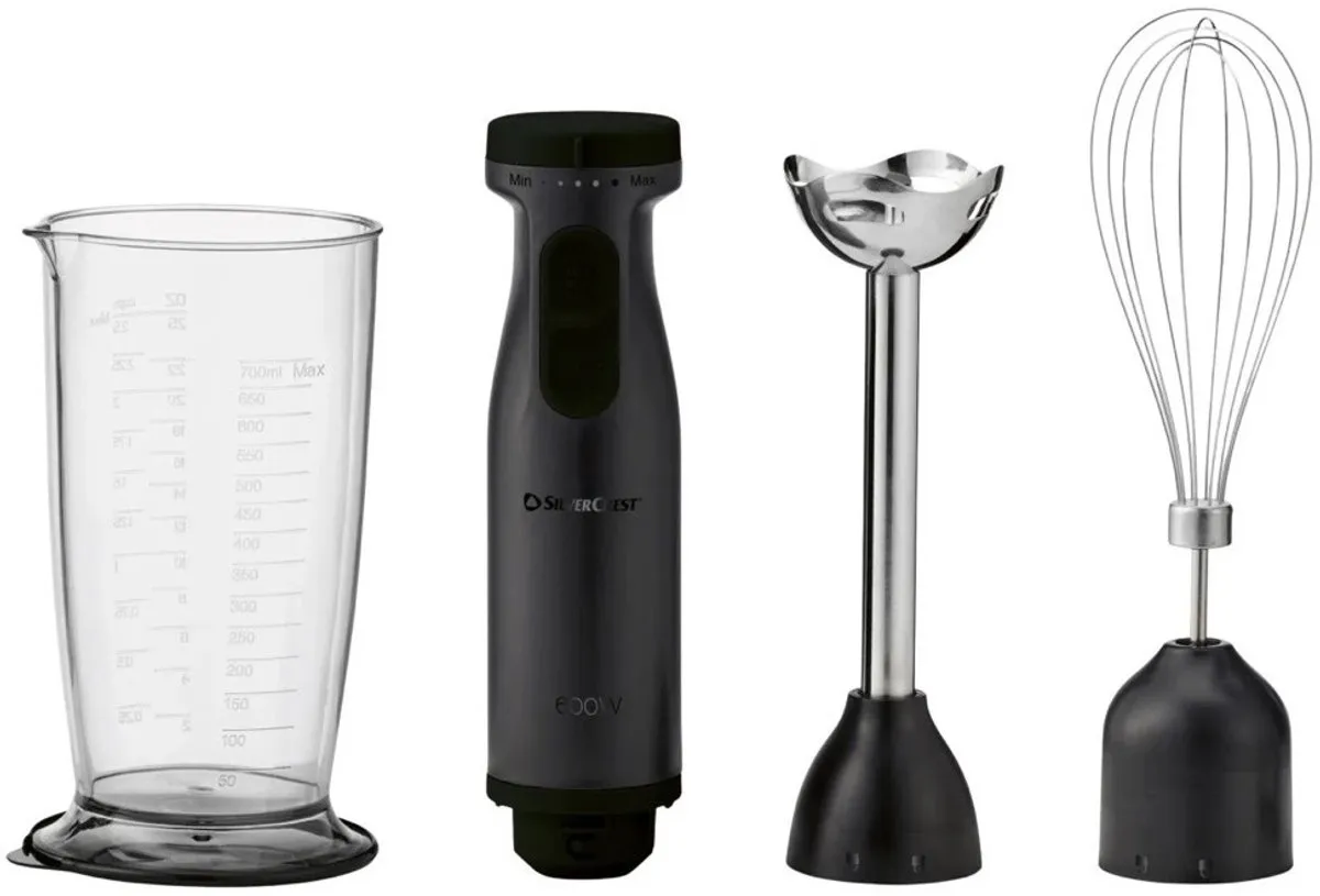 Silvercrest Staafmixer 600W - 3-in-1 - Zwart