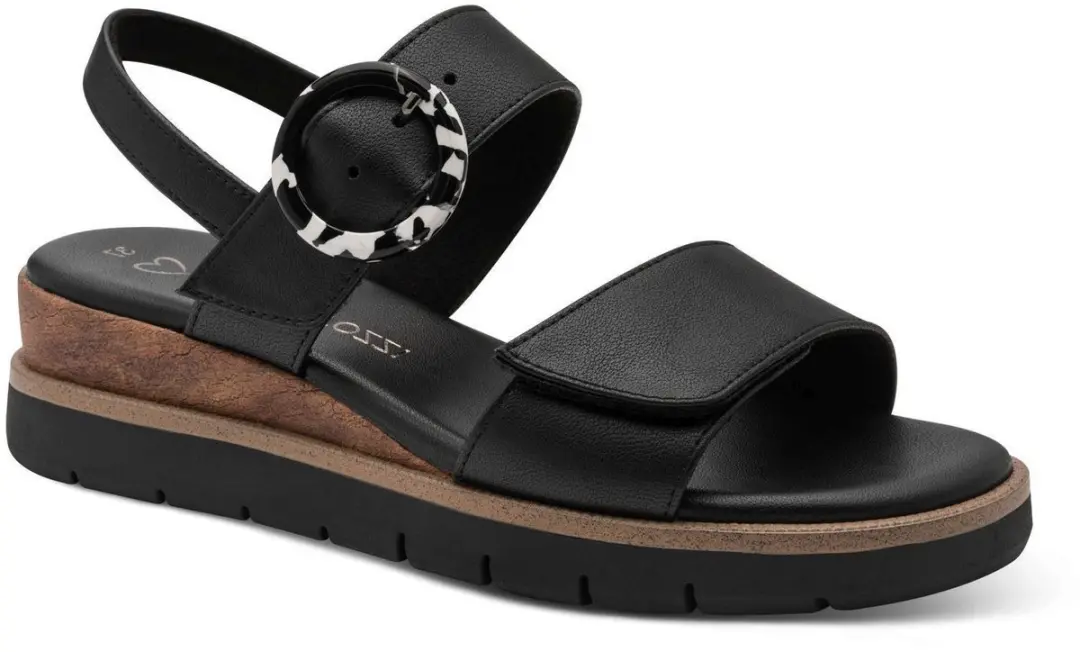 Marco Tozzi Dames Sandaaltje 2-28712-46 001 F-breedte Maat: 41 EU