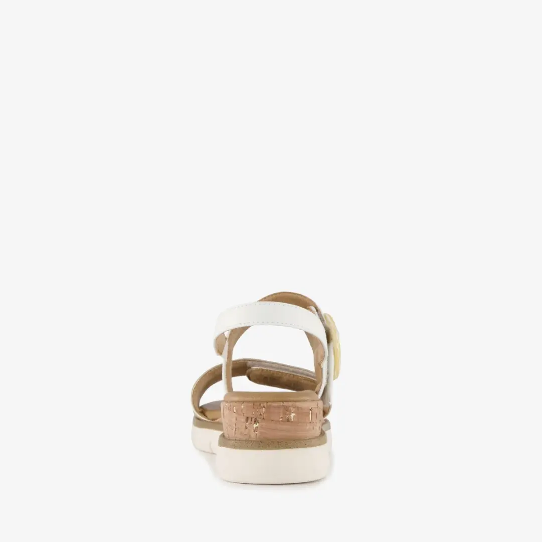 Marco Tozzi Dames Sandalen Wit Champagne - Maat 39 - afbeelding 5 van 6