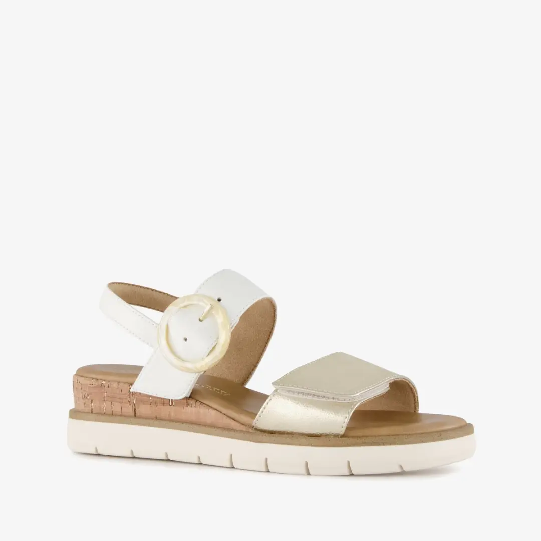 Marco Tozzi Dames Sandalen Wit Champagne