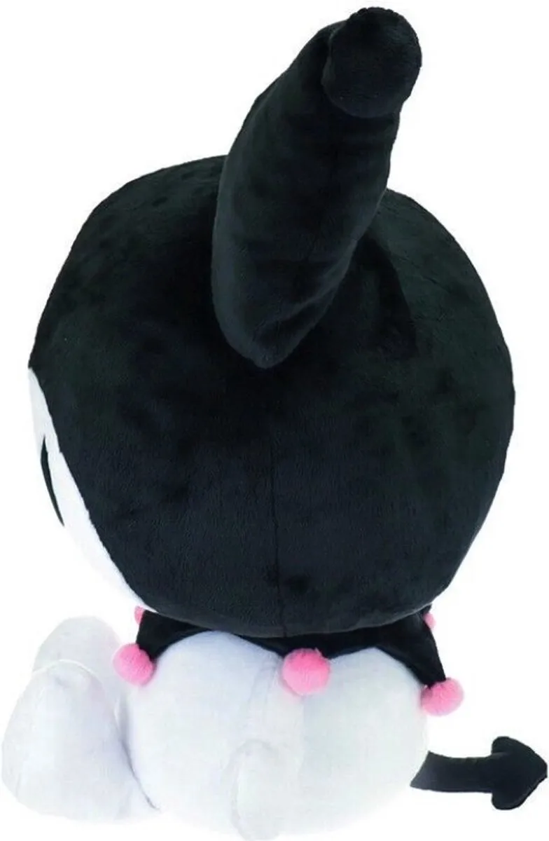 Hello Kitty Kuromi Pluche Knuffel 34cm - Zwart/Wit