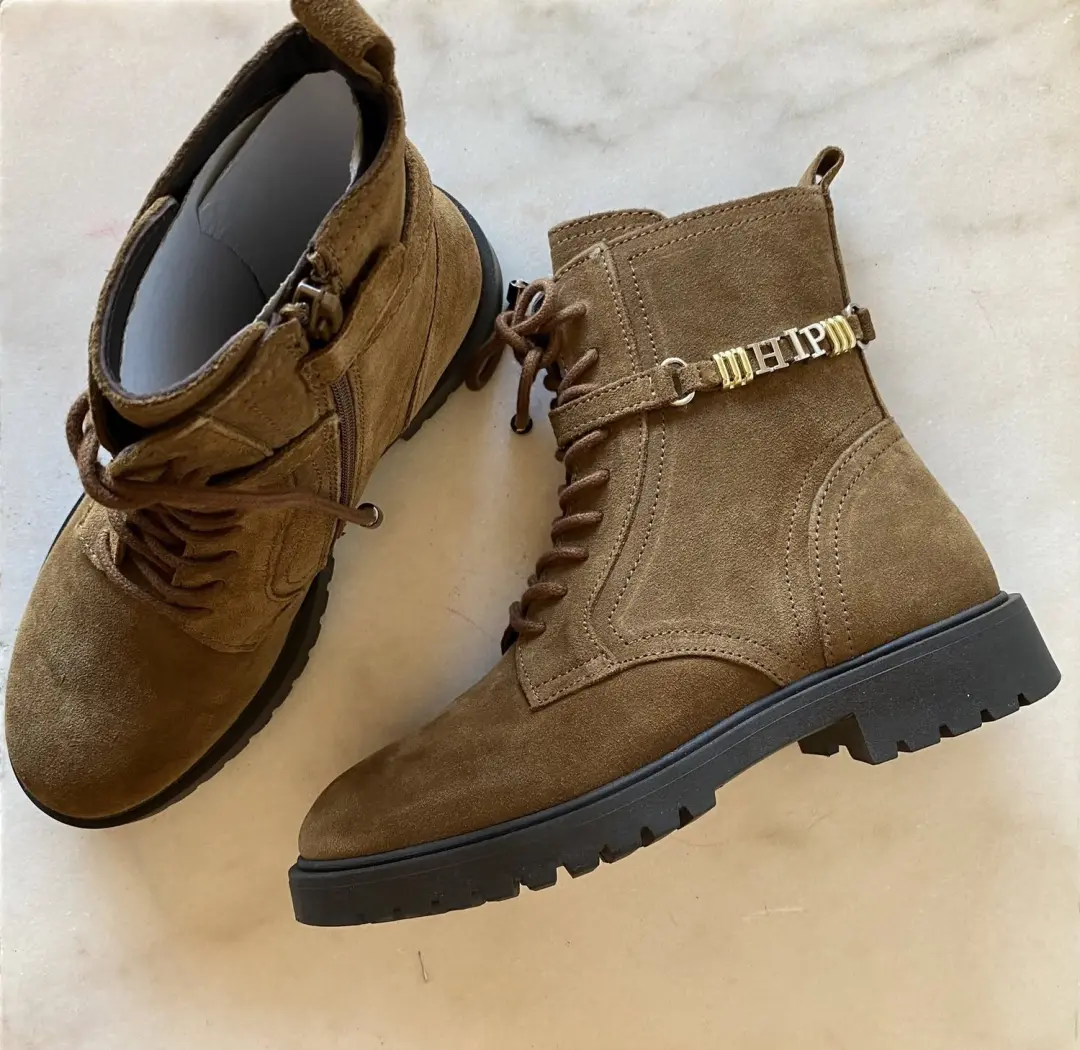 Hip damesbootie suede cognac maat 37