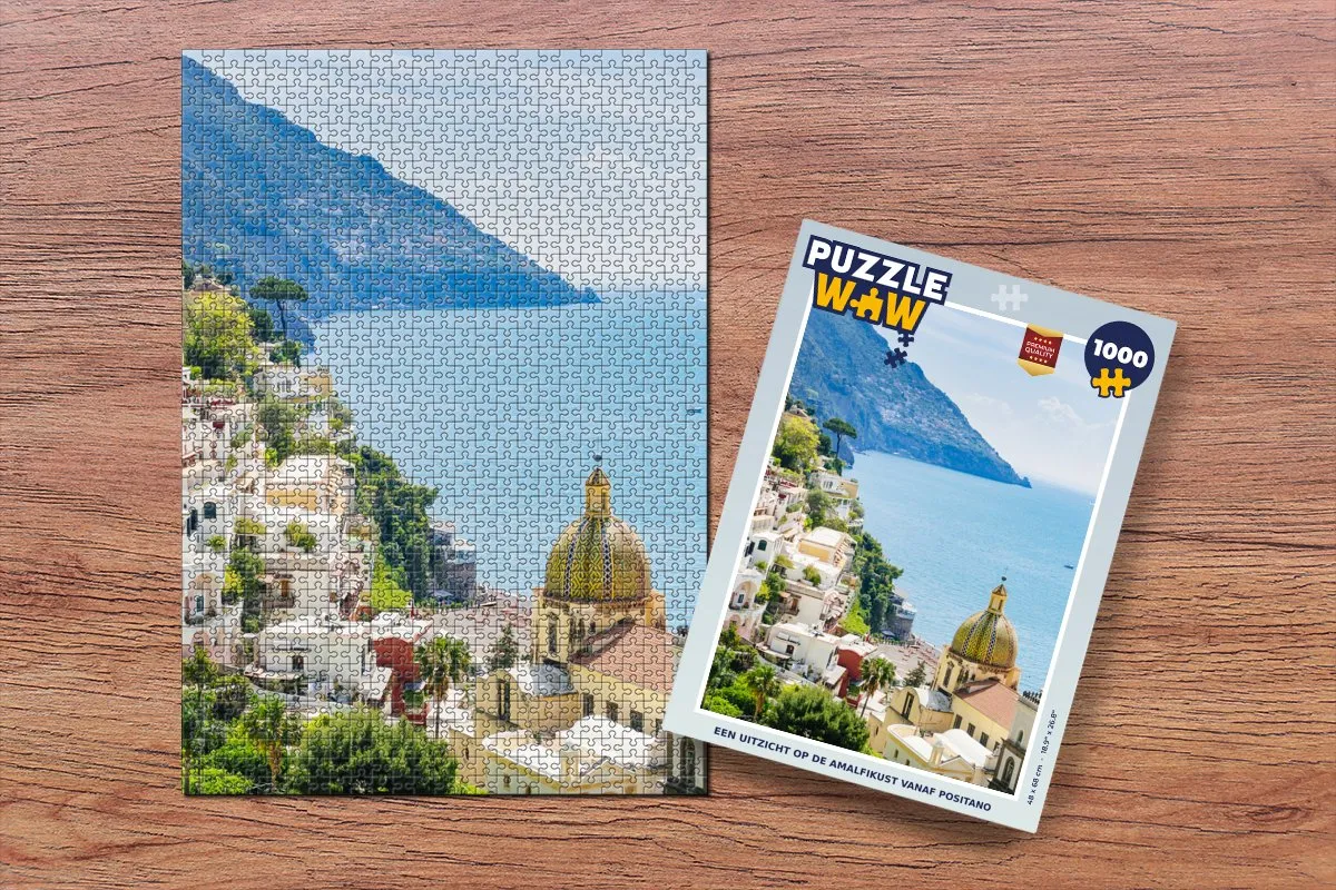 PuzzleWow Legpuzzel Amalfikust Positano 1000 Stuks - Multicolor