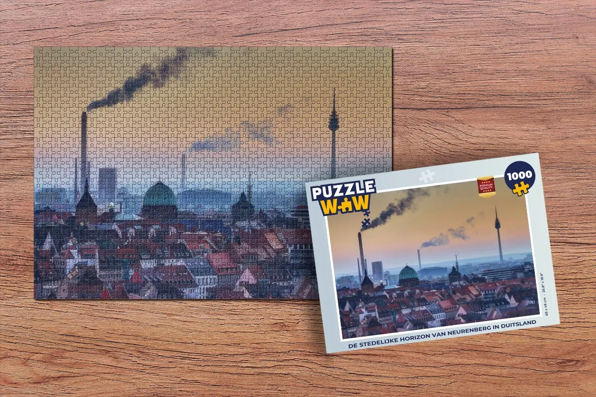 PuzzleWow Legpuzzel De Stedelijke Horizon Neurenberg 1000 Stuks