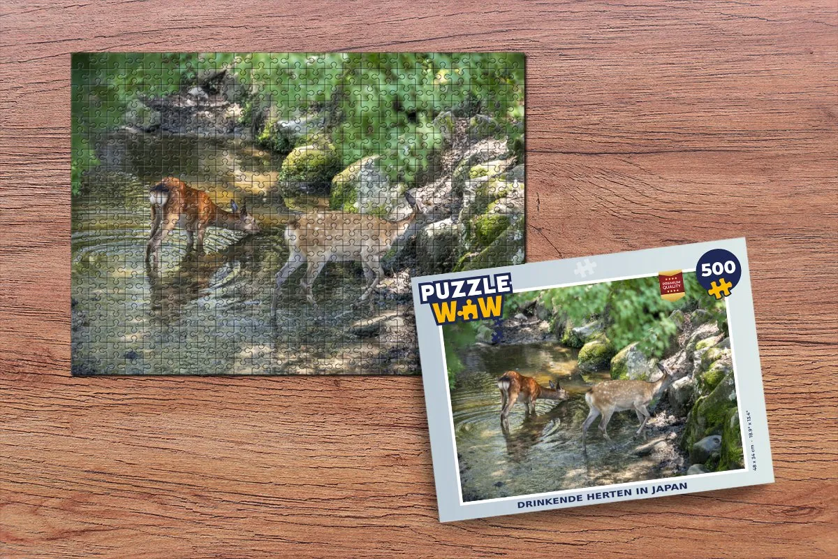 PuzzleWow Herten Puzzel 500 Stuks - Multicolor