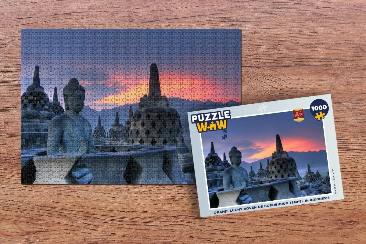 PuzzleWow Legpuzzel Borobudur 1000 Stuks