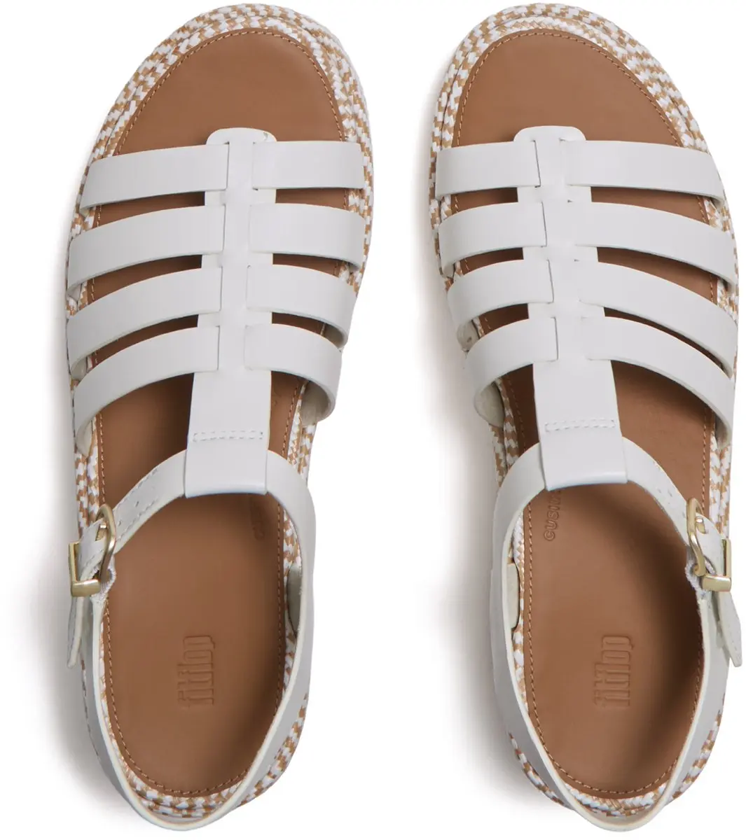 FitFlop Dames sandalen met plateauzool, grafisch geweven leer, visserssandalen A5M