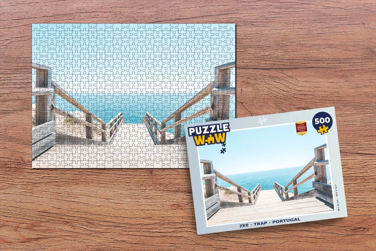 PuzzleWow Zee Trap Legpuzzel 500 Stuks - Multicolor
