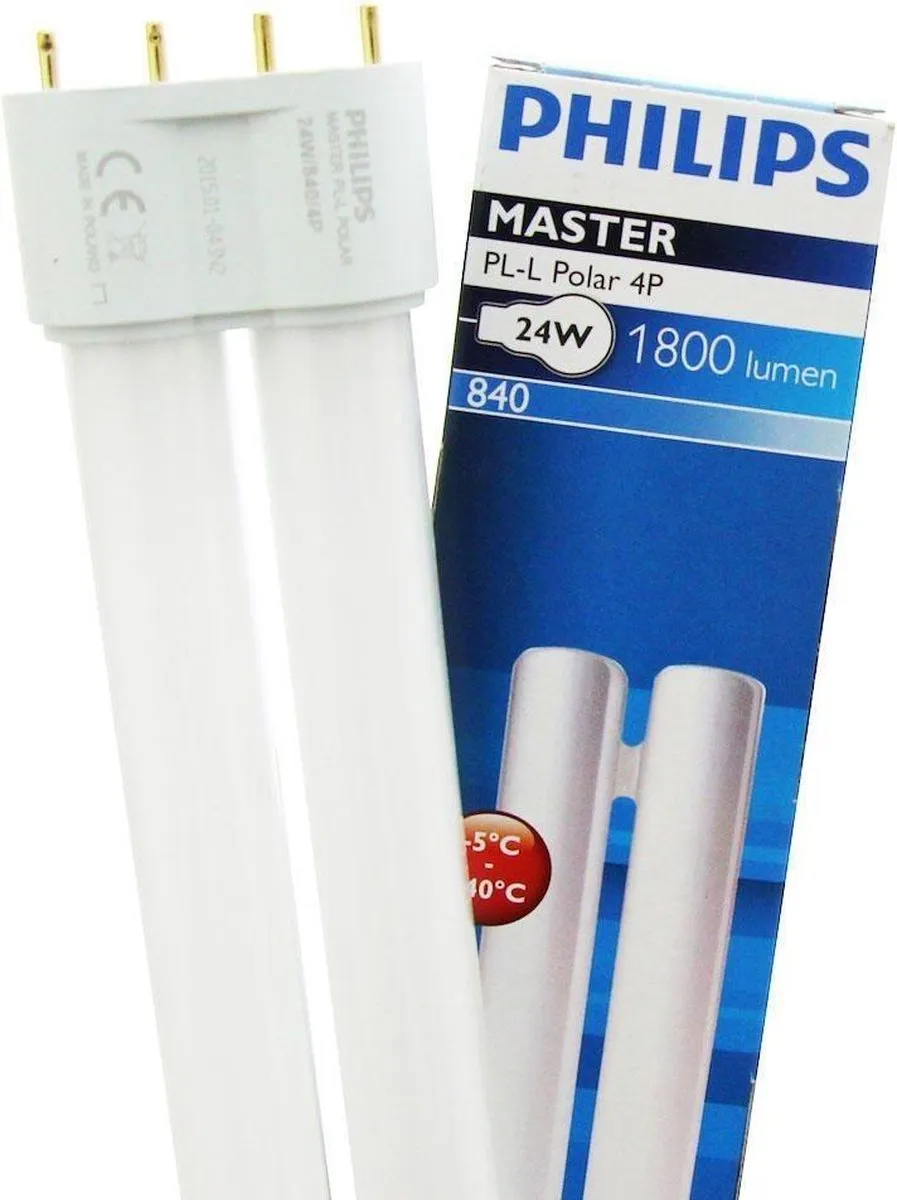 Philips MASTER PL-L 4P 24W Koel Wit Mat