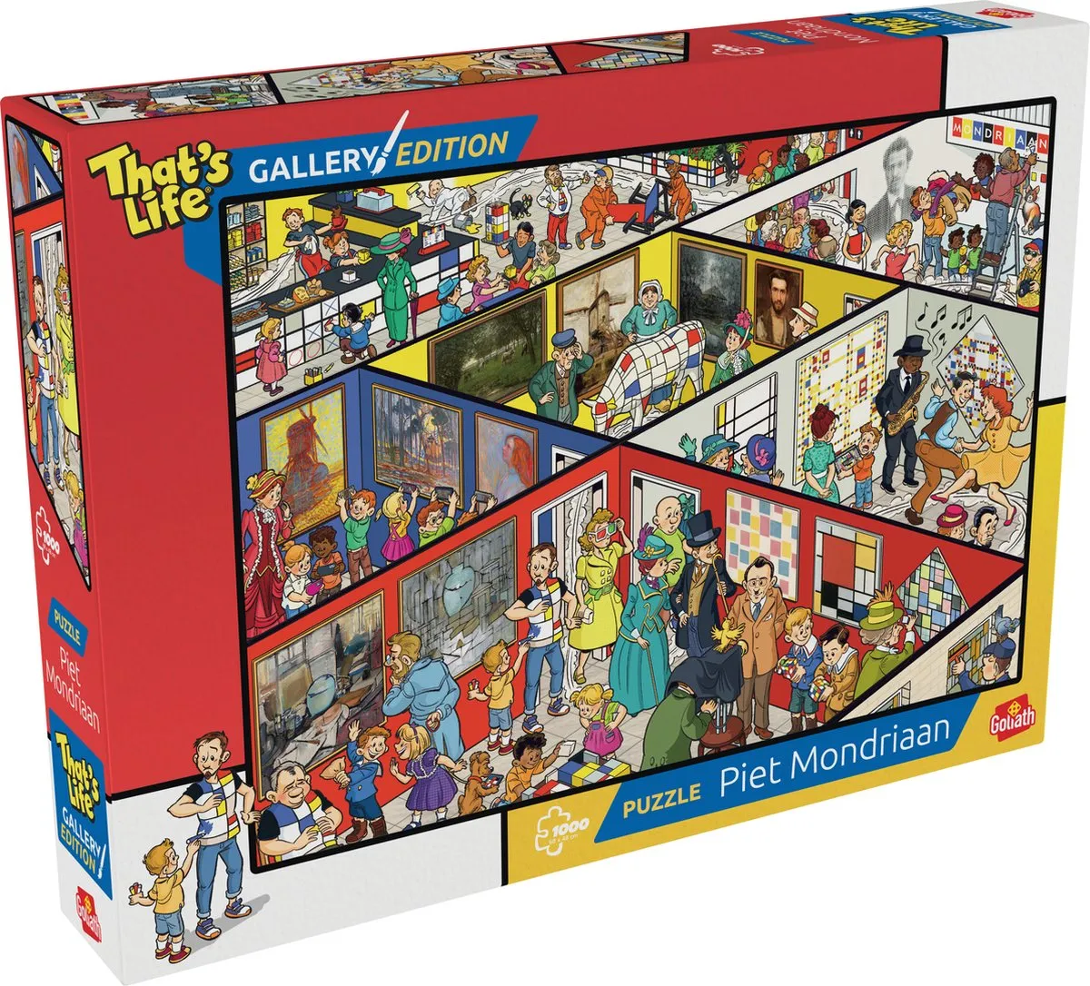 Goliath That's Life Piet Mondriaan '23 Legpuzzel 1000 Stuks - 68x48cm