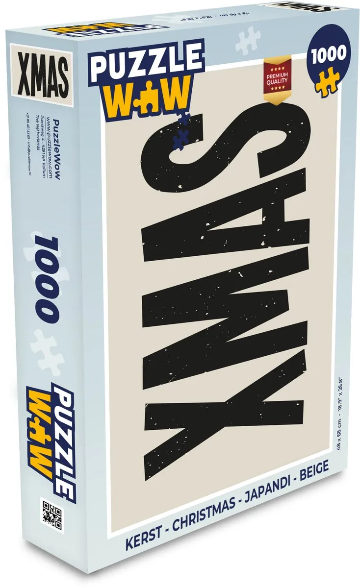 PuzzleWow Japandi Kerstpuzzel 1000 Stuks