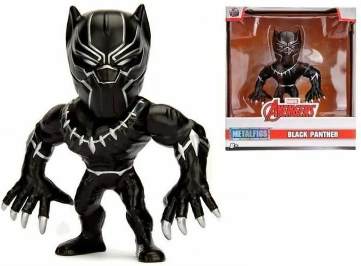 Marvel Black Panther Junior Die-cast Speelfiguur 10cm - Zwart