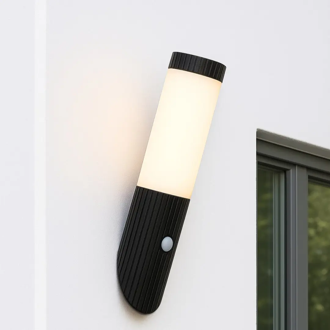 Brilliant Cassio Wandlamp 40cm E27 Bewegingsmelder - 20W - Zwart - afbeelding 3 van 5