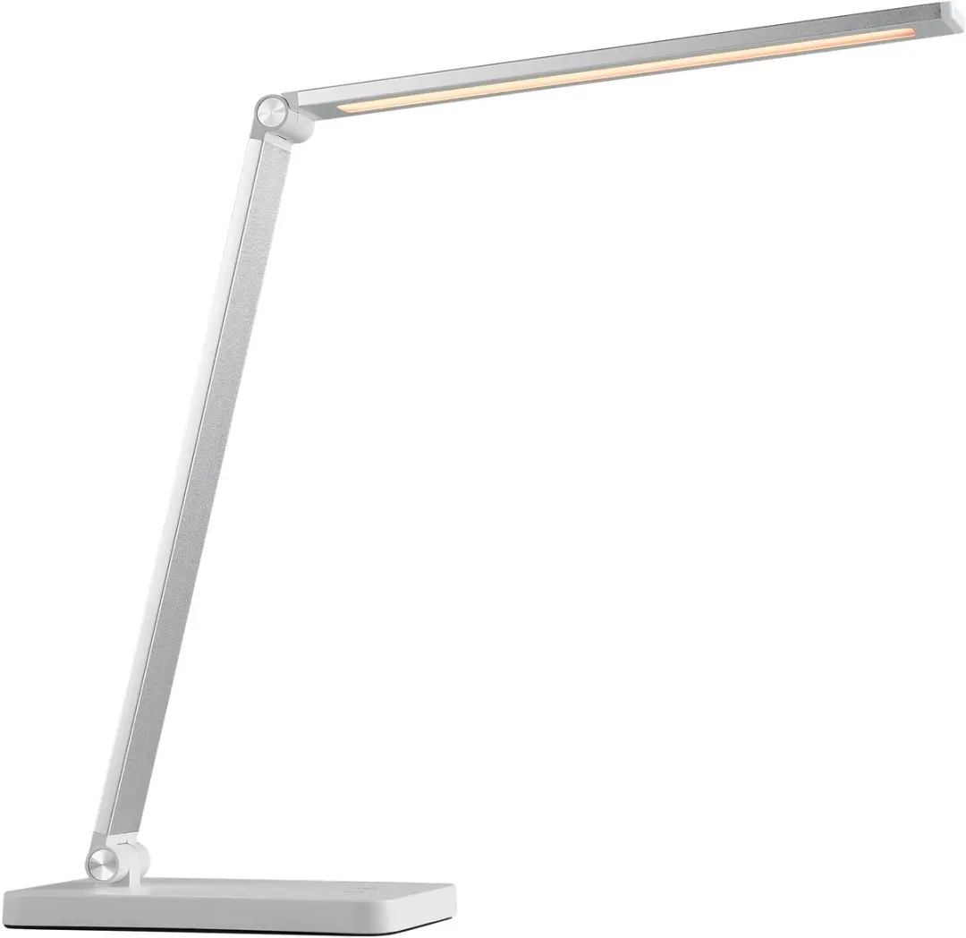 BRILLIANT Lomina LED-tafellamp, 550 lumen, 3000-6500 K, dimbaar, USB, wit, 38x11