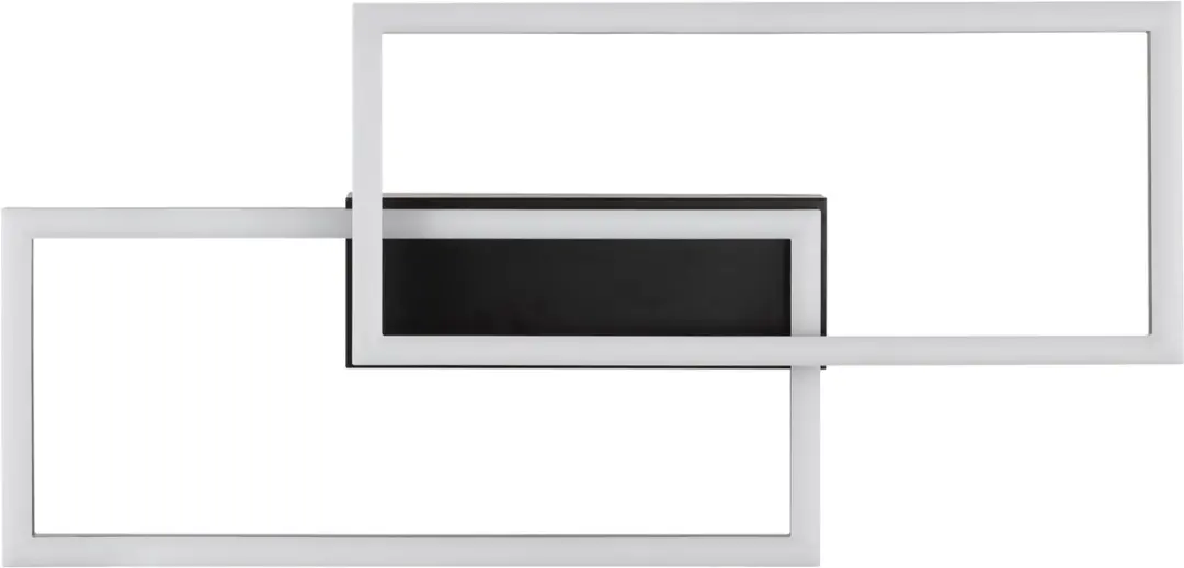 BRILLIANT Jorvic LED-plafondlamp, 2400 lm, 3000 K, 29 x 60 cm, zwart
