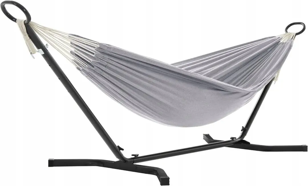Songmics Zwarte Hangmat met Standaard