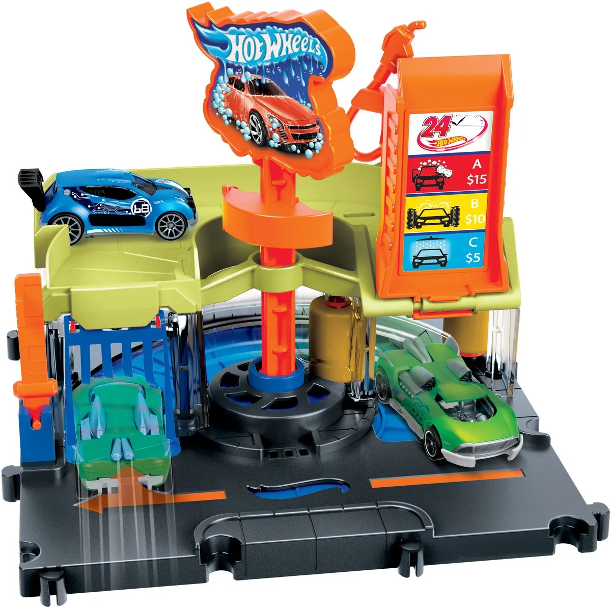 Hot Wheels City Centrum Express Autowasstraat Speelset
