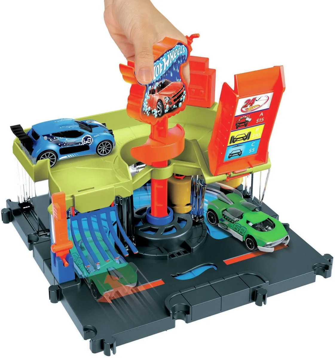 Hot Wheels City Centrum Express Autowasstraat Speelset - afbeelding 6 van 6