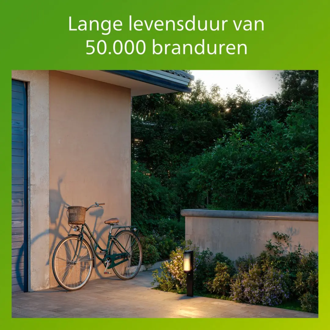 Philips Avendale UltraEfficient Sokkellamp 4.3W - Warmwit - IP44 - Zwart - afbeelding 4 van 6