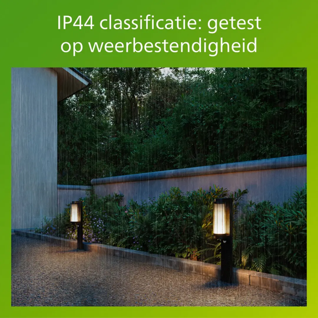 Philips Avendale UltraEfficient Sokkellamp 4.3W - Warmwit - IP44 - Zwart - afbeelding 6 van 6