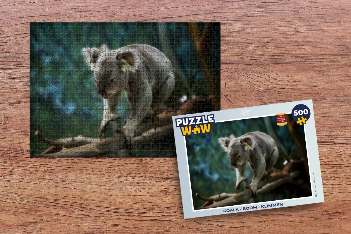 PuzzleWow Koala Boom Klimmen Legpuzzel 500 Stuks - Multicolor