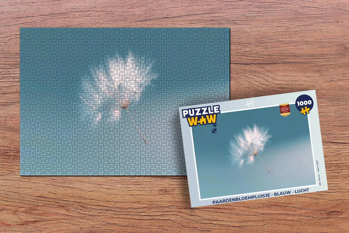 PuzzleWow Paardenbloempluisje 1000 Stuks - Blauw