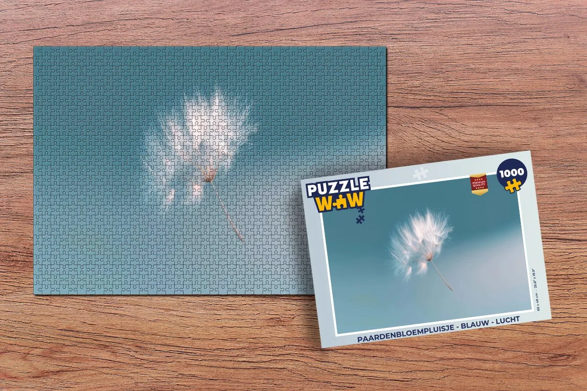 PuzzleWow Paardenbloempluisje 1000 Stuks - Blauw
