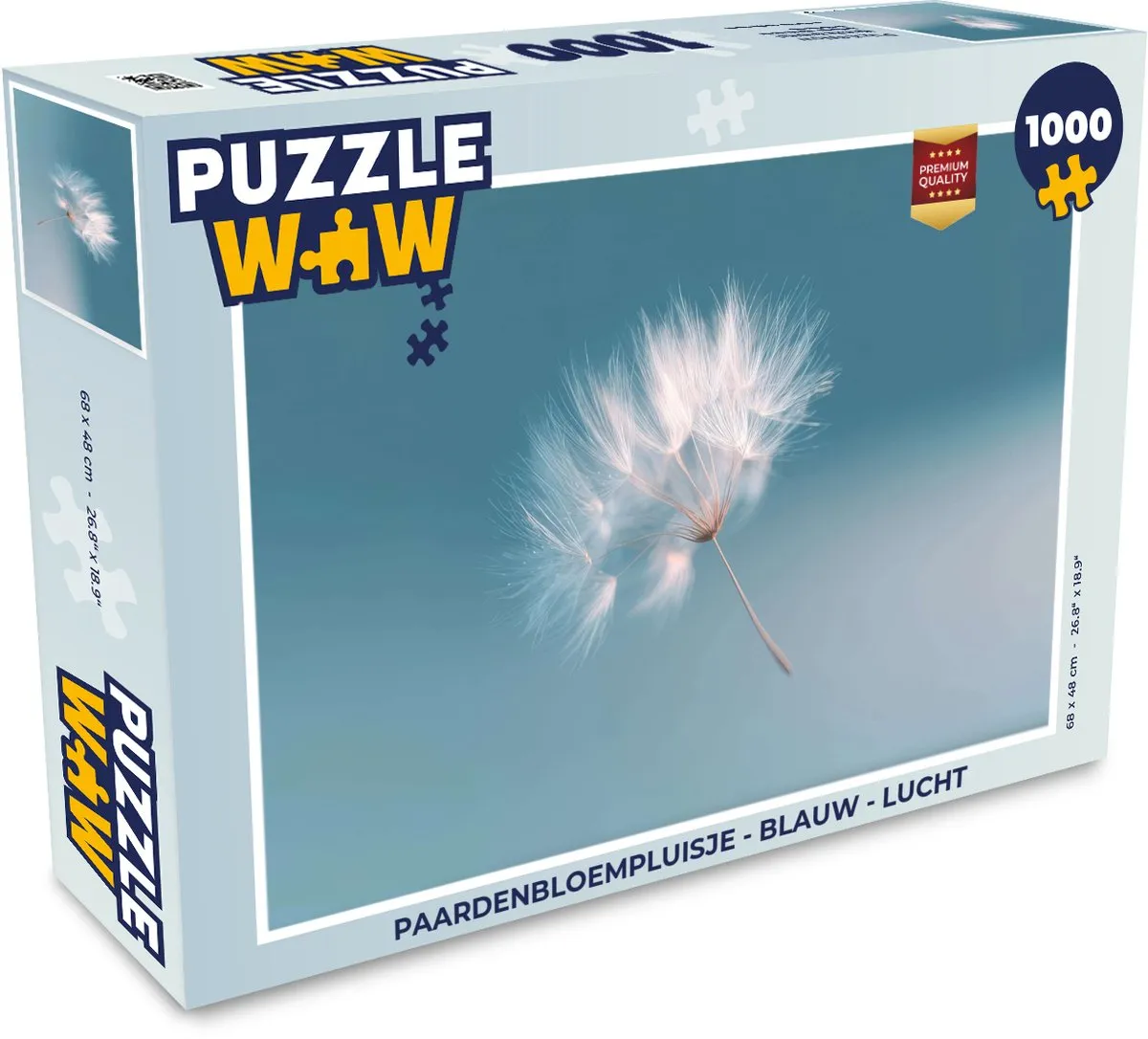 PuzzleWow Paardenbloempluisje 1000 Stuks - Blauw