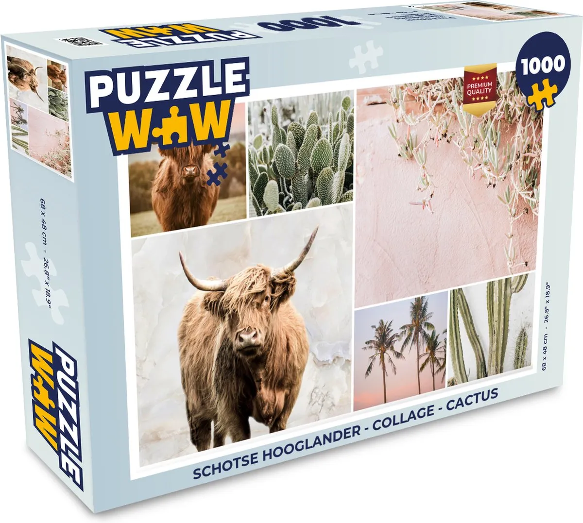 PuzzleWow Schotse Hooglander Legpuzzel 1000 Stuks