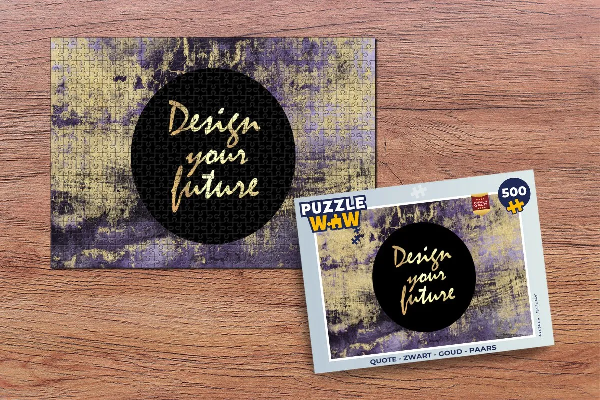 PuzzleWow Quote Legpuzzel 500 Stuks - Multicolor