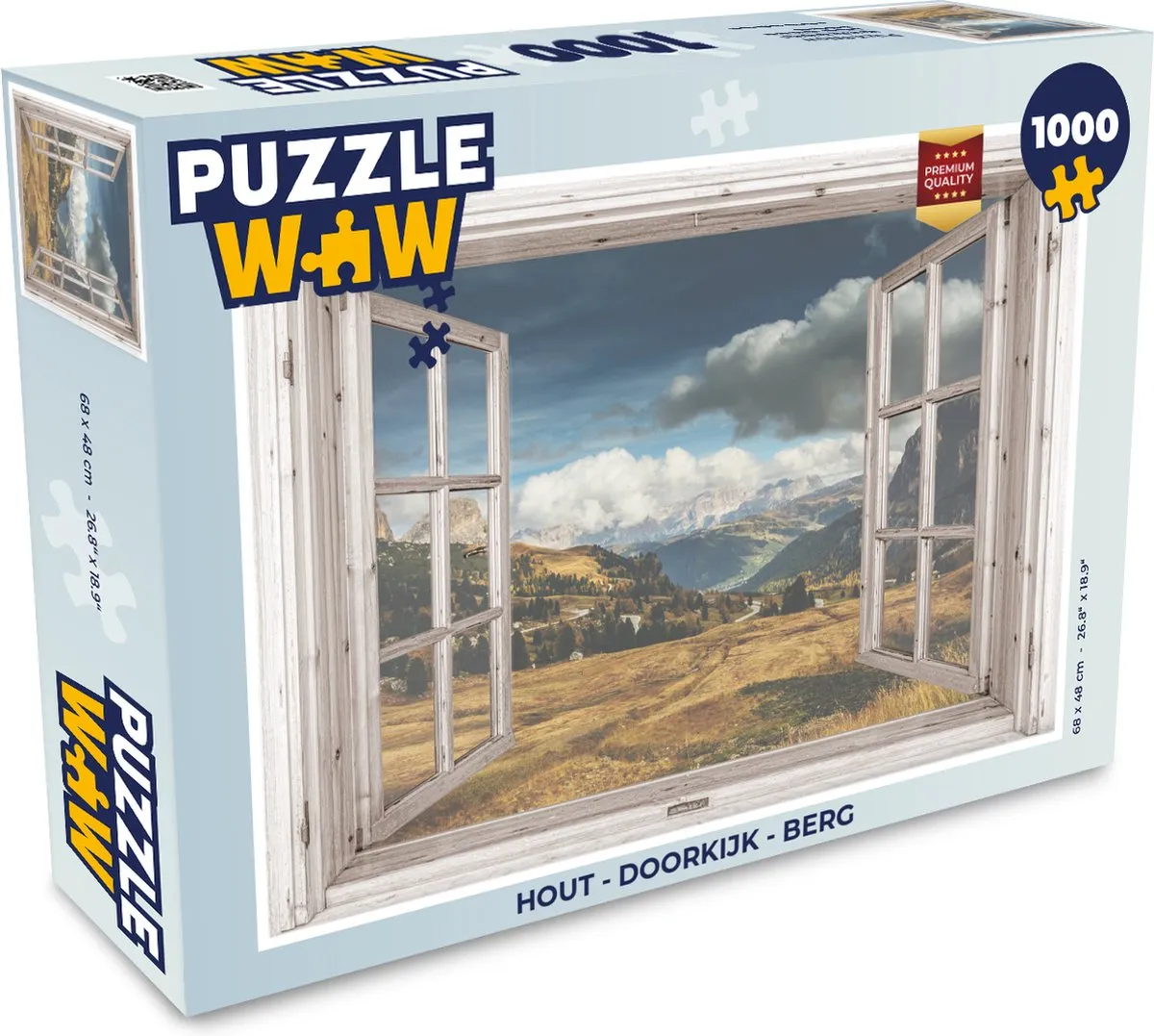 PuzzleWow Berg Doorkijk Legpuzzel 1000 Stuks