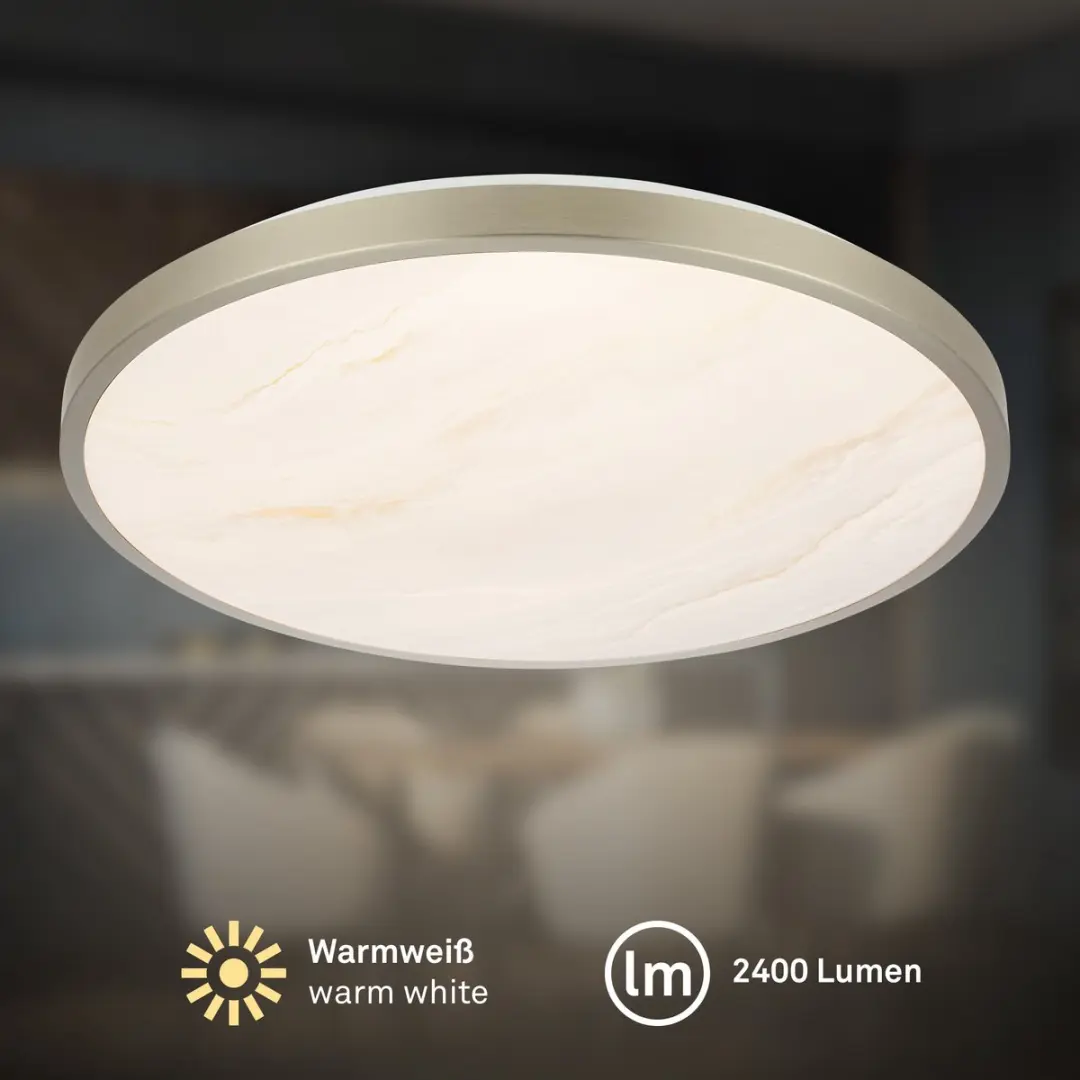 Briloner Competo LED Plafondlamp 33cm - Mat Nikkel - afbeelding 4 van 6