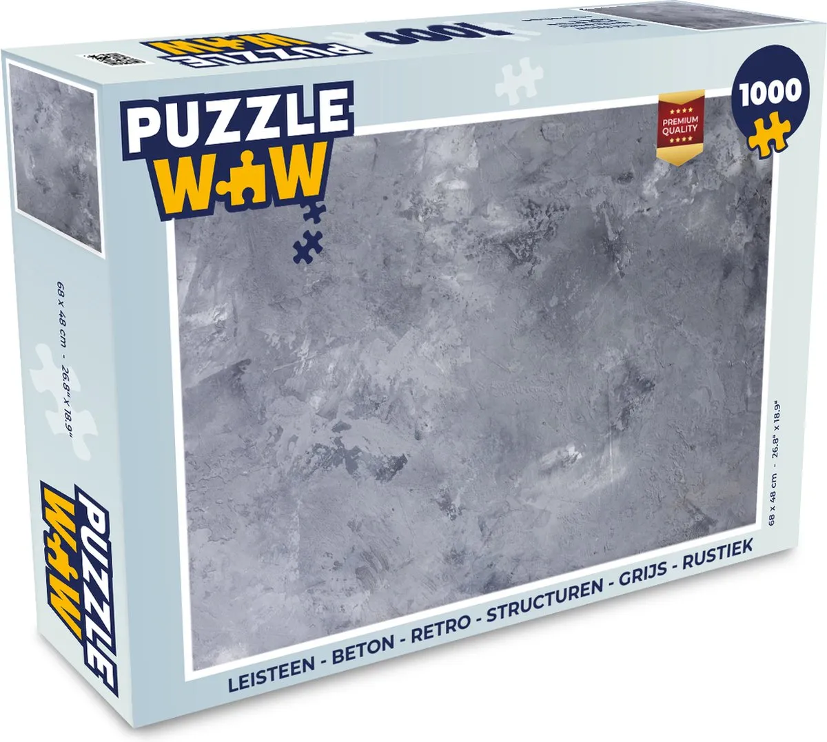 PuzzleWow Betonprint Legpuzzel 1000 Stuks - Multicolor