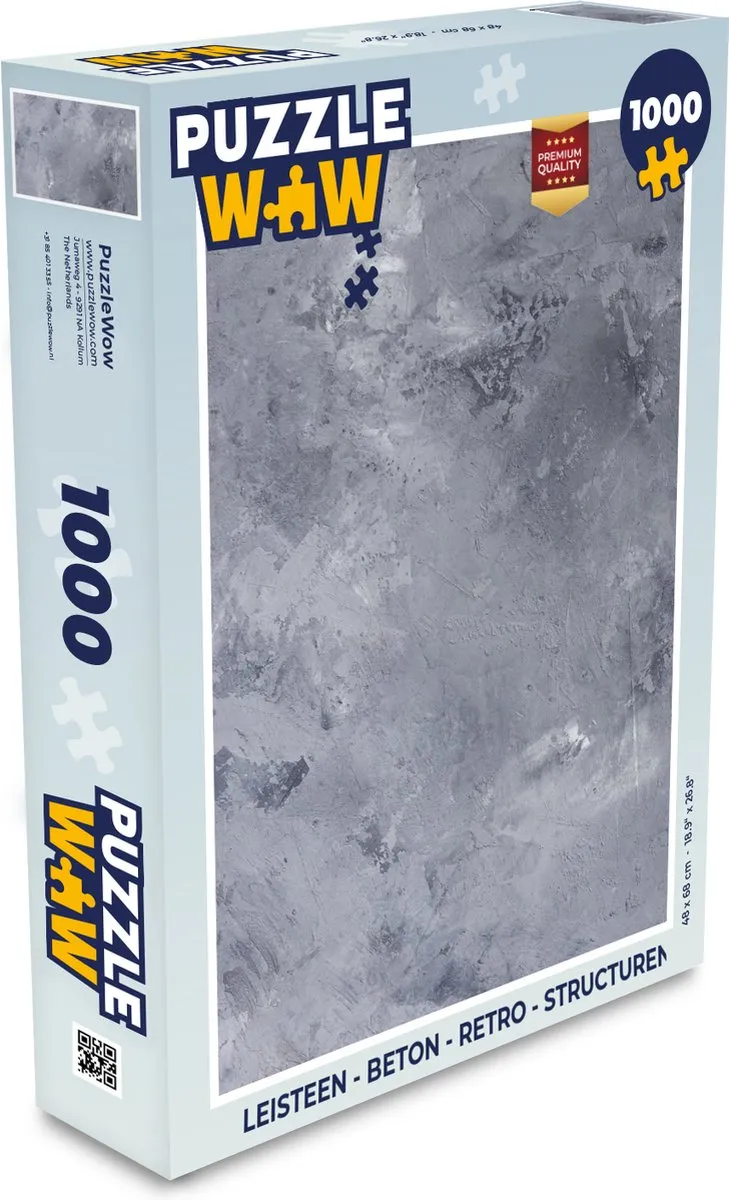PuzzleWow Betonprint Legpuzzel 1000 Stuks