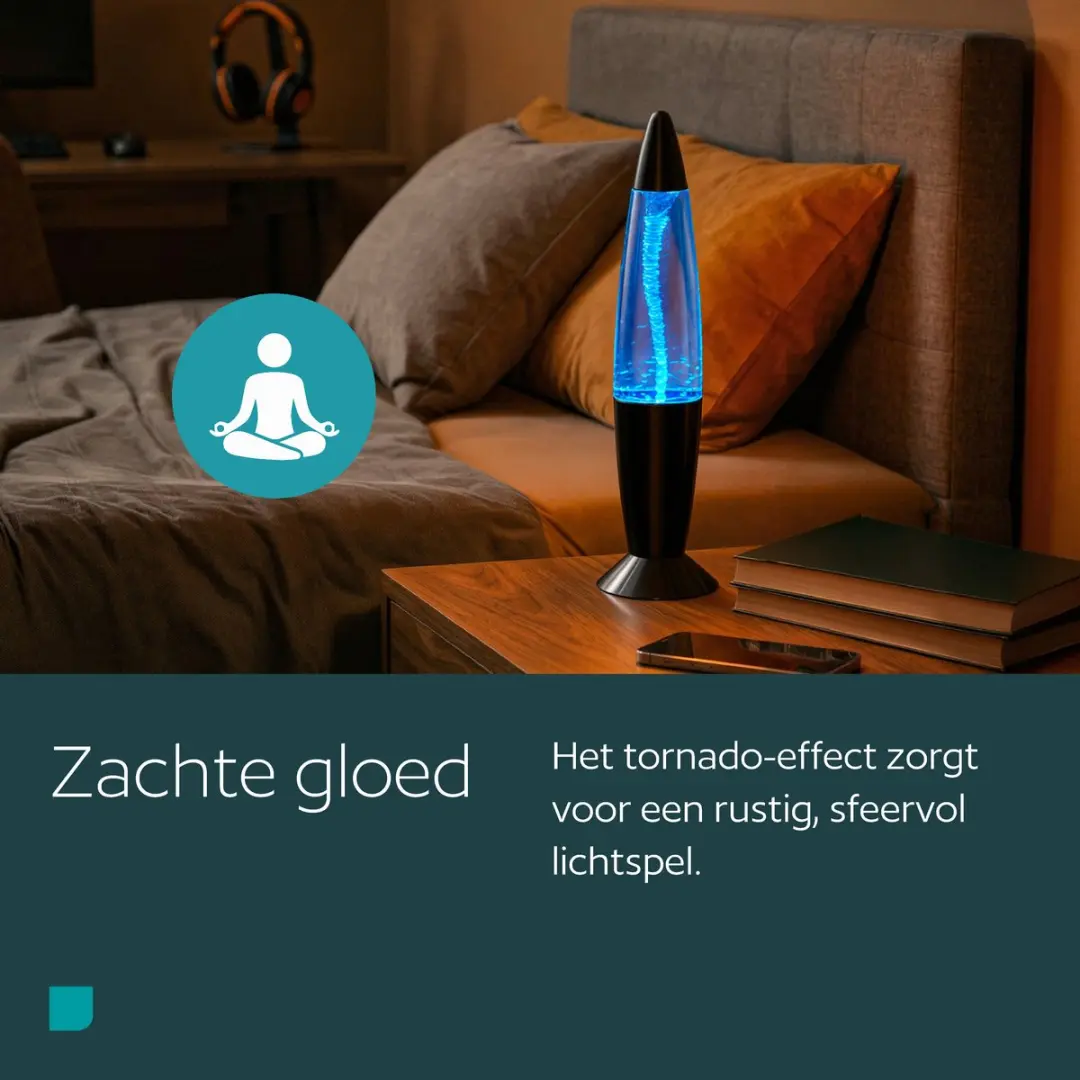Eglo Vortex Tornado LED Tafellamp 34,5cm - Zwart/RGB - afbeelding 4 van 6
