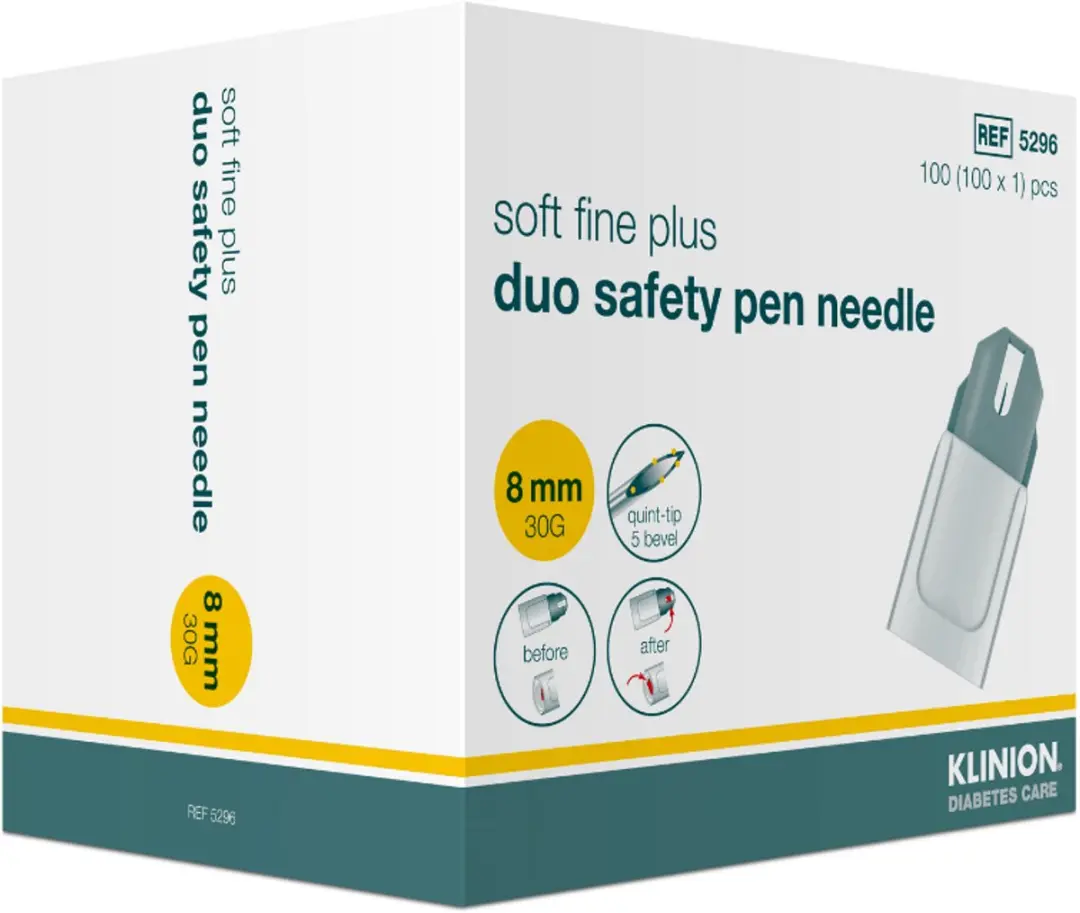Klinion KDC Soft Fine PLUS veiligheidspennaald 30G 8mm 100 stuks