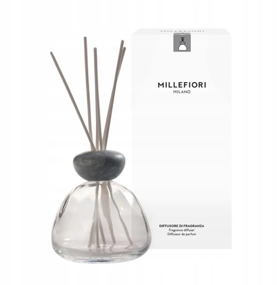 Millefiori Milano Marmer Glas Geur Diffuser Transparant Grijs